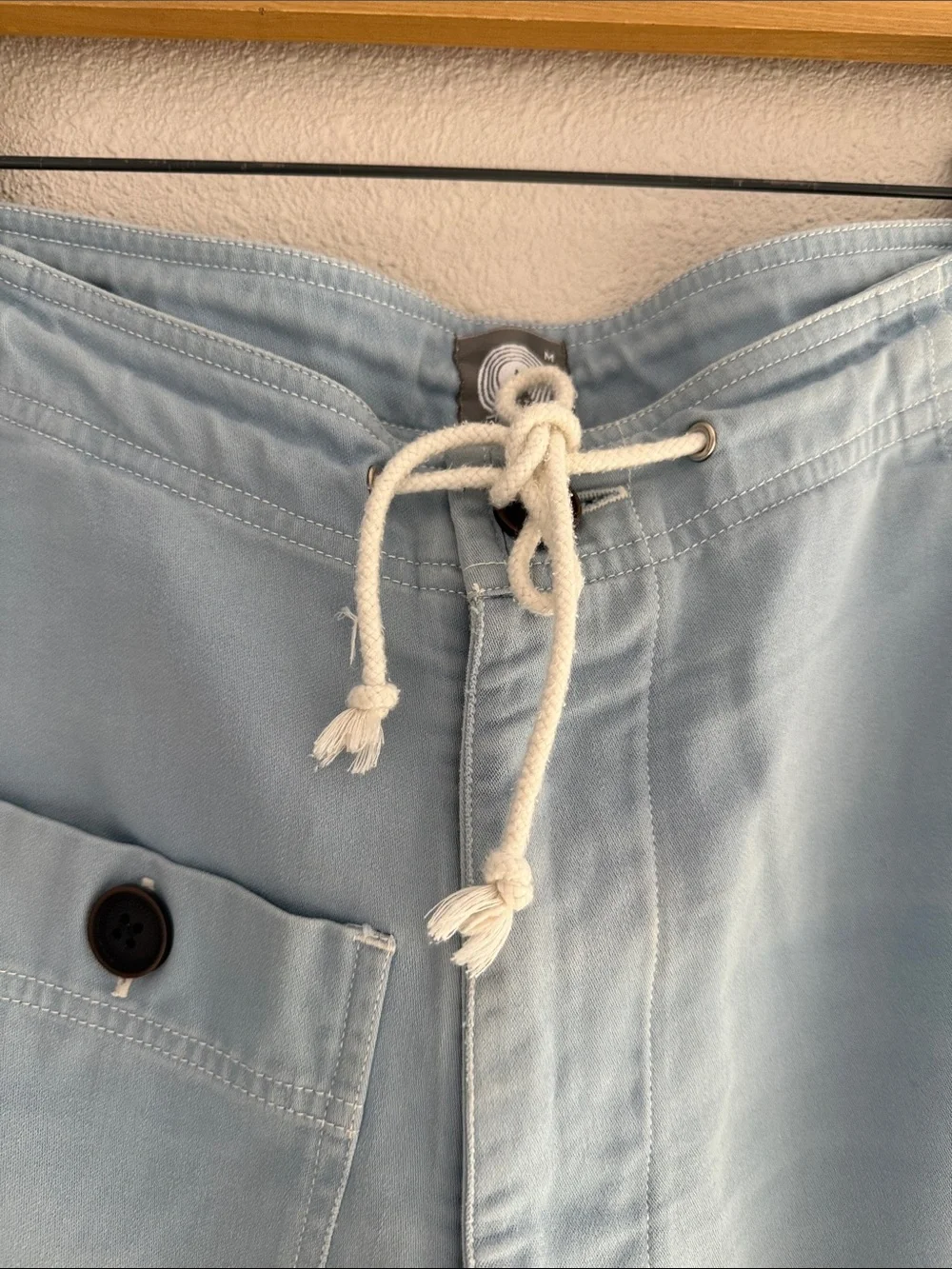 18 east - PLAZA TECH CARGO PANT - Baby blue 100% Cotton - size Medium